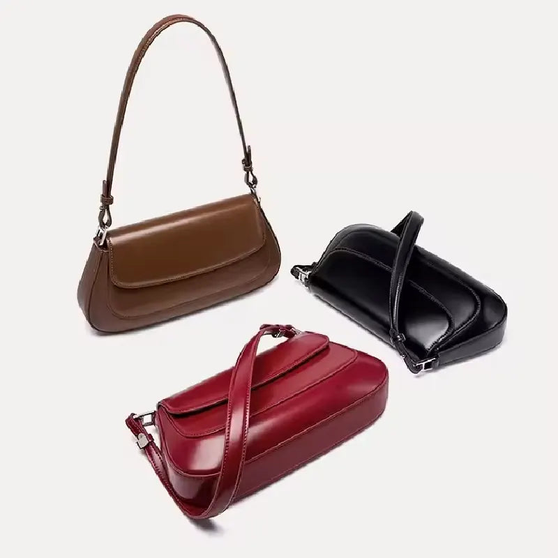 Genuine Leather Women's Crossbody Bag for Street Shopping