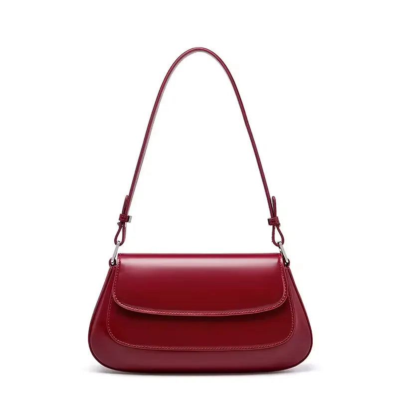 Genuine Leather Women's Crossbody Bag for Street Shopping