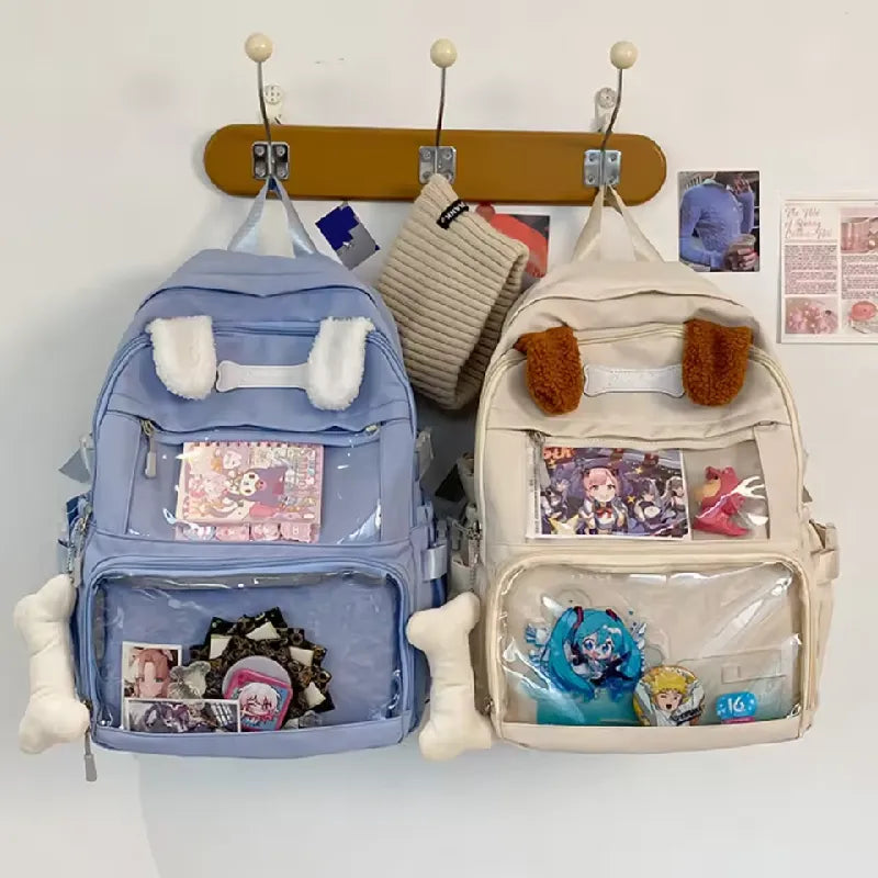 Transparent Ita Backpack for High School Girls