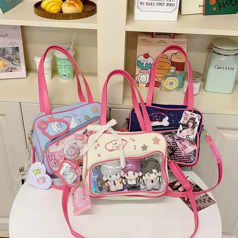 Women Denim Crossbody Shoulder Bag