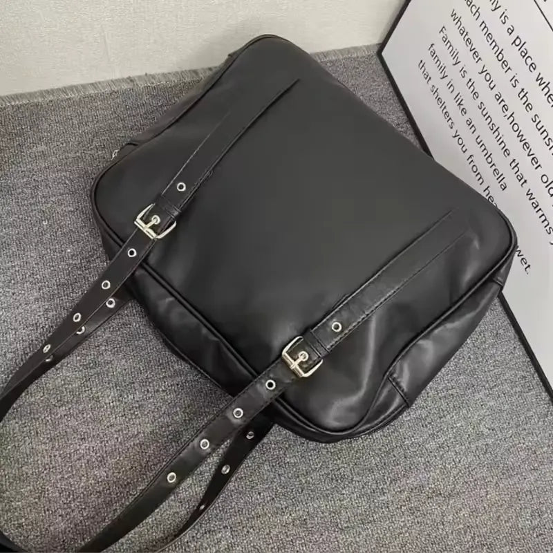 Black Transparent Large Capacity Handbag for Women