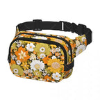 Boho Floral Double Layer Waist Bag – Bright Blossom Print