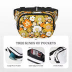 Boho Floral Double Layer Waist Bag – Bright Blossom Print