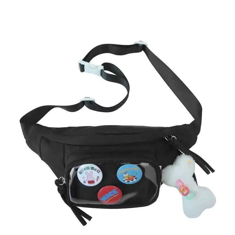 Cute Waist Pack Nylon PVC Crossbody Sling Bag
