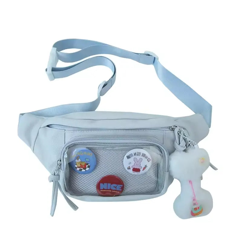Cute Waist Pack Nylon PVC Crossbody Sling Bag