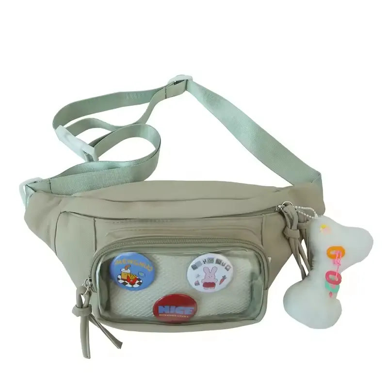 Cute Waist Pack Nylon PVC Crossbody Sling Bag