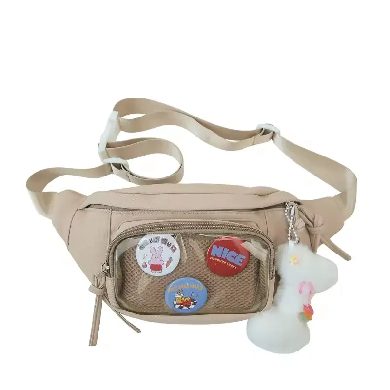 Cute Waist Pack Nylon PVC Crossbody Sling Bag