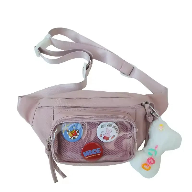 Cute Waist Pack Nylon PVC Crossbody Sling Bag