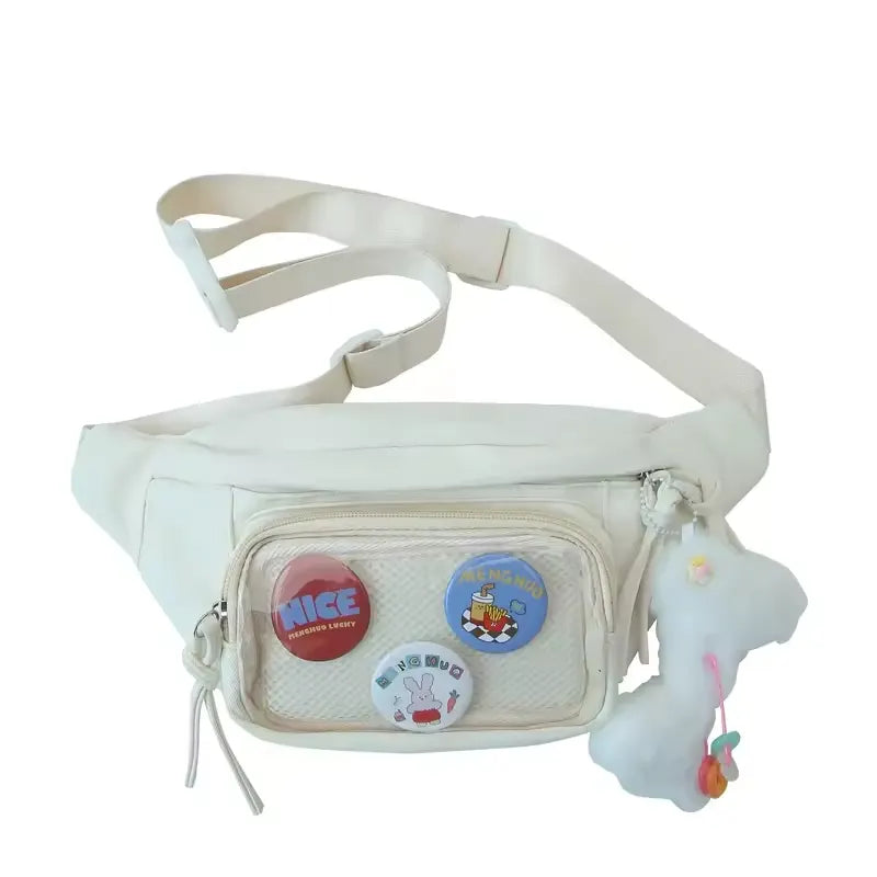 Cute Waist Pack Nylon PVC Crossbody Sling Bag