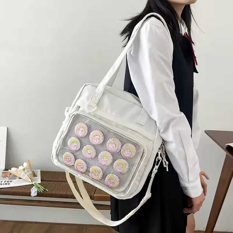 Doll bag Large Nylon Tote & Crossbody Bag for Girls