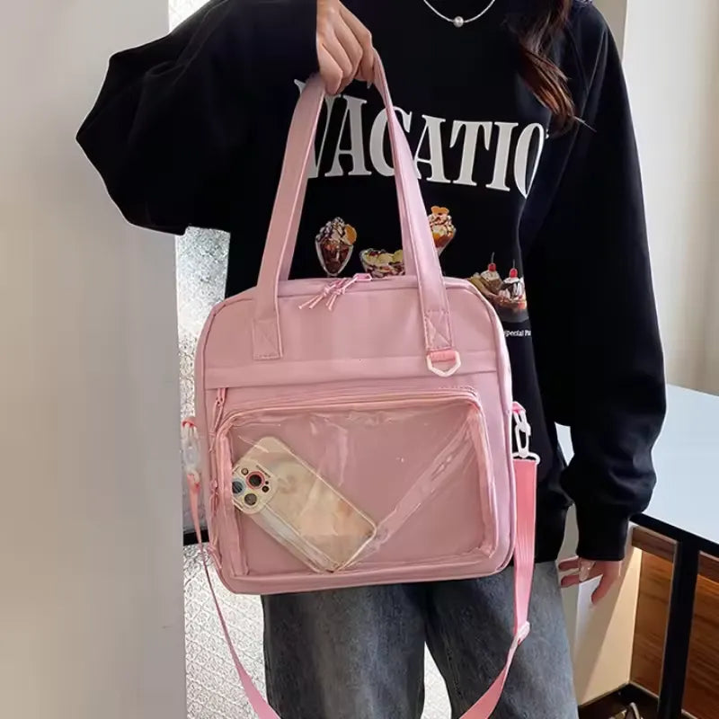 Doll bag Large Nylon Tote & Crossbody Bag for Girls