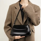 Genuine Leather Women's Crossbody Bag for Street Shopping