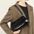 Genuine Leather Women's Crossbody Bag for Street Shopping