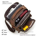 HUMERPAUL Men's Shoulder, Cross & Messenger Leather Bag