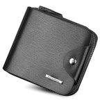 Leather Folding Clutch Wallet for Men