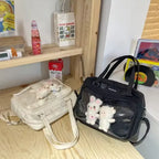 One Shoulder Student Bag with Ita Doll Charm & Badge