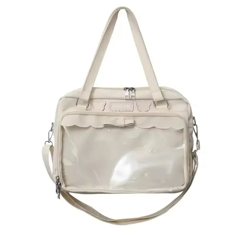 One Shoulder Student Bag with Ita Doll Charm & Badge