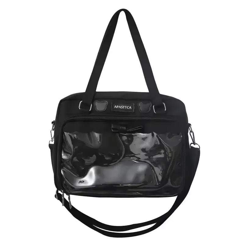 One Shoulder Student Bag with Ita Doll Charm & Badge