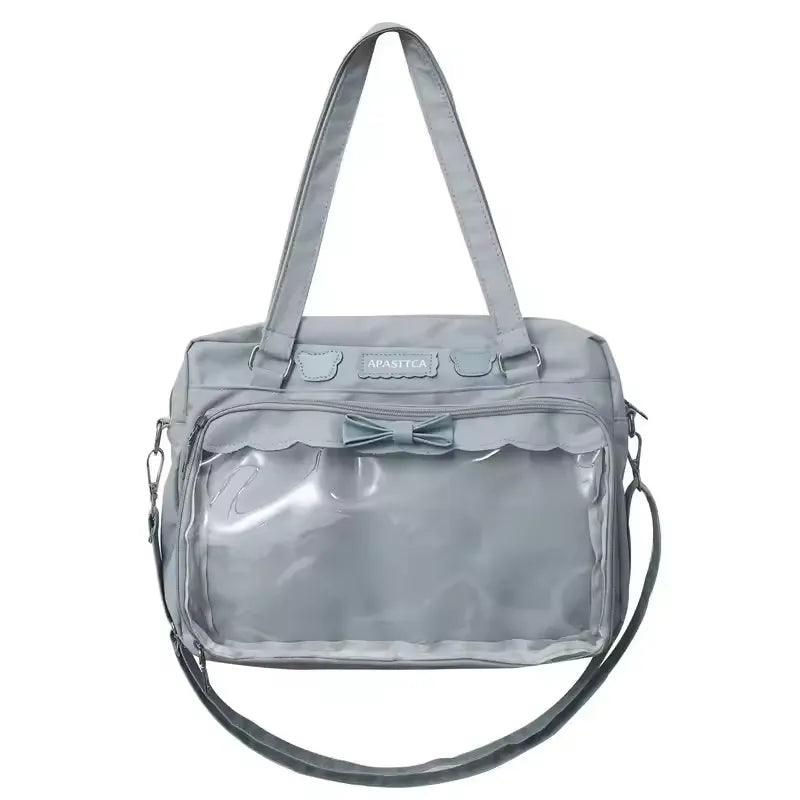 One Shoulder Student Bag with Ita Doll Charm & Badge