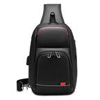 Short Trip USB Charging Crossbody Shoulder Bag for Men