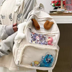 Transparent Ita Backpack for High School Girls