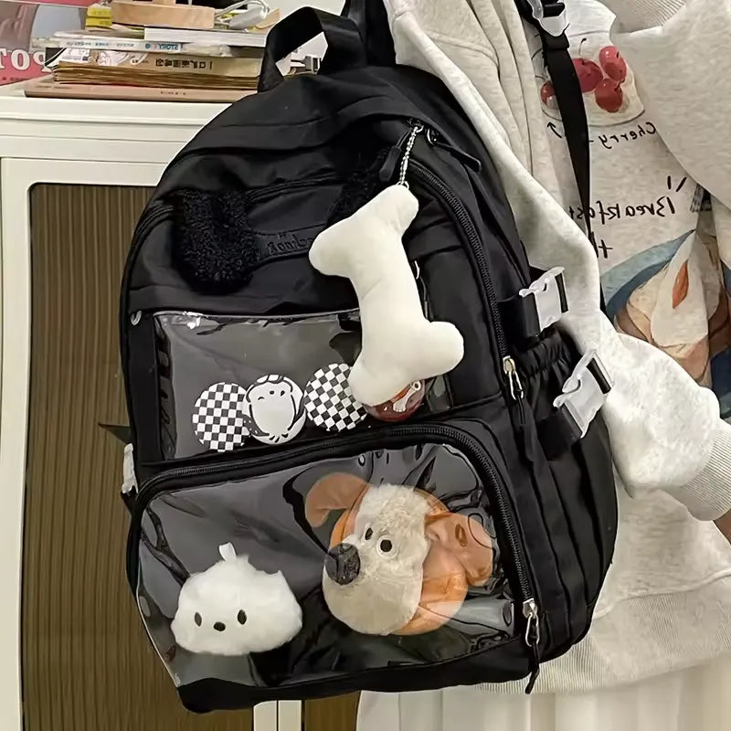 Transparent Ita Backpack for High School Girls