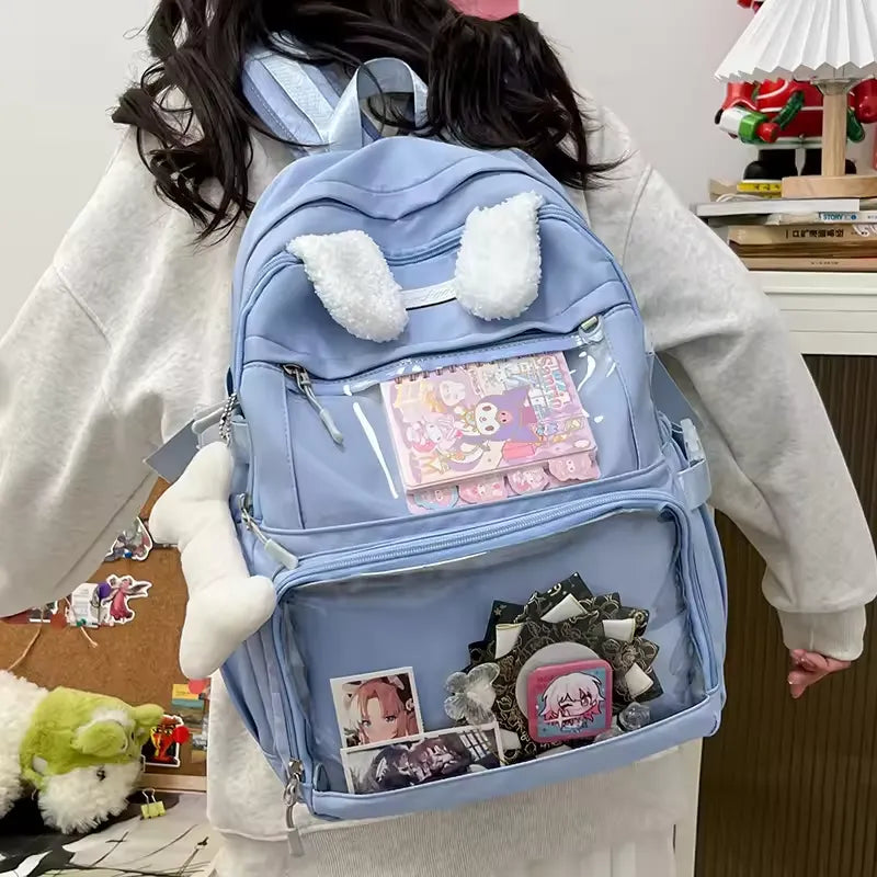 Transparent Ita Backpack for High School Girls