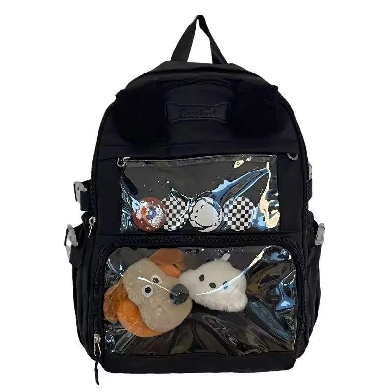 Transparent Ita Backpack for High School Girls