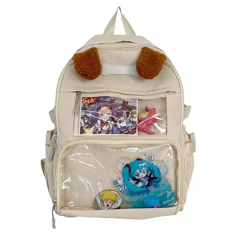 Transparent Ita Backpack for High School Girls
