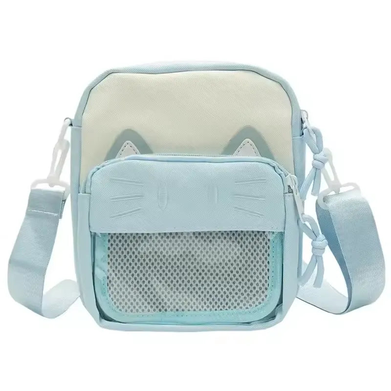 Women Cartoon Cat Crossbody Handbag & Purse