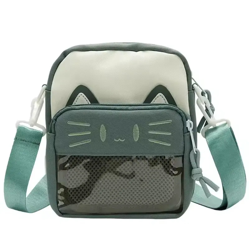 Women Cartoon Cat Crossbody Handbag & Purse
