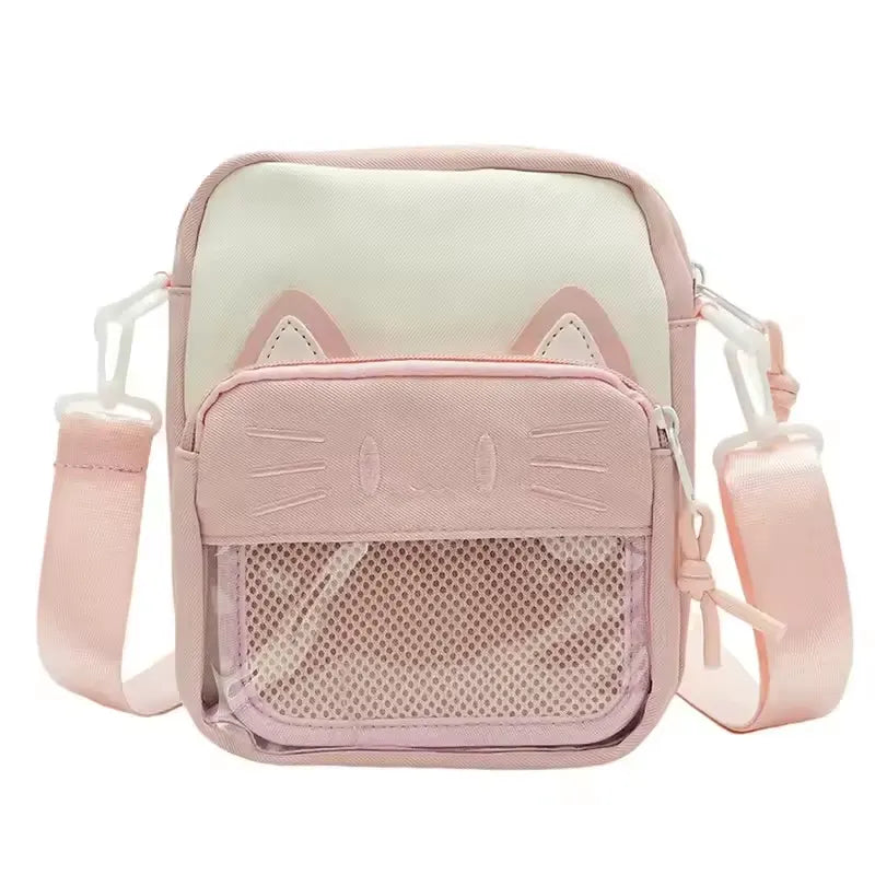 Women Cartoon Cat Crossbody Handbag & Purse