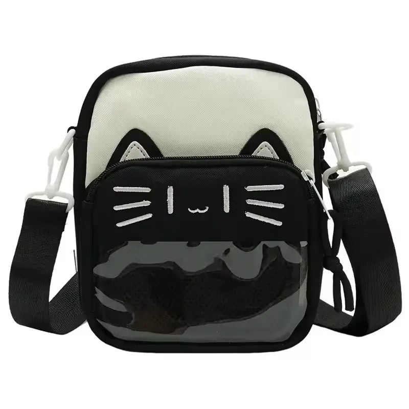 Women Cartoon Cat Crossbody Handbag & Purse