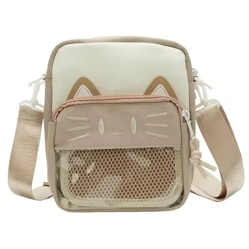 Women Cartoon Cat Crossbody Handbag & Purse