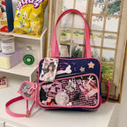 Women Denim Crossbody Shoulder Bag
